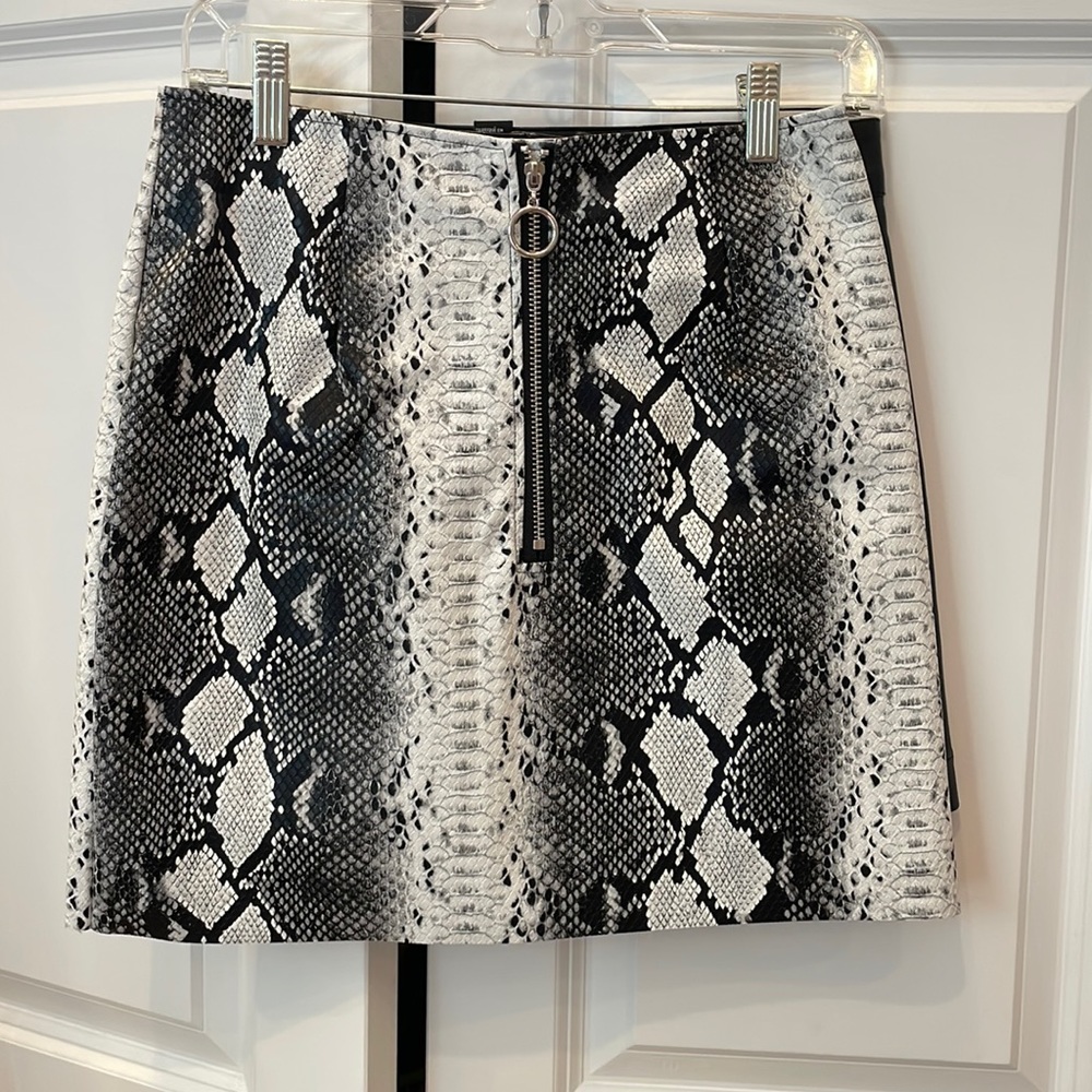 Pleather snake skin skirt